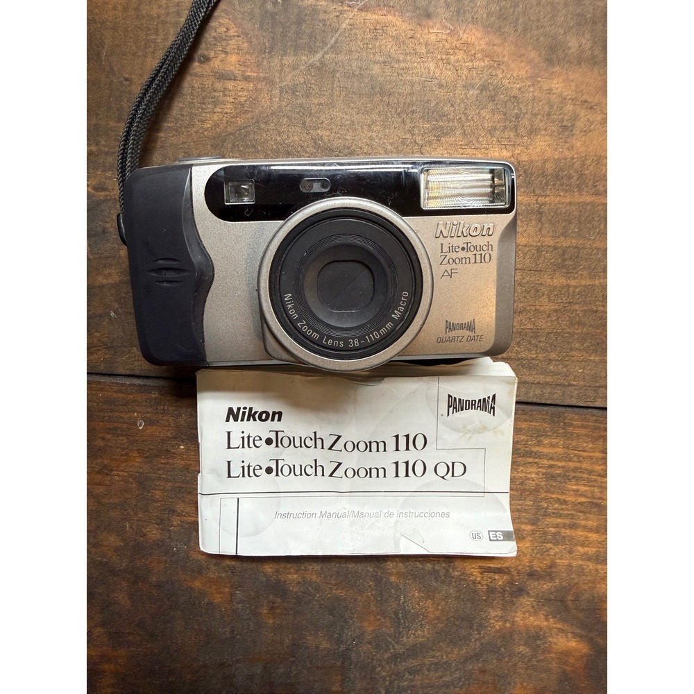 Nikon 35mm Film Camera Lite Touch Zoom 110 AF Panorama Silver 4137220 UNTESTD
